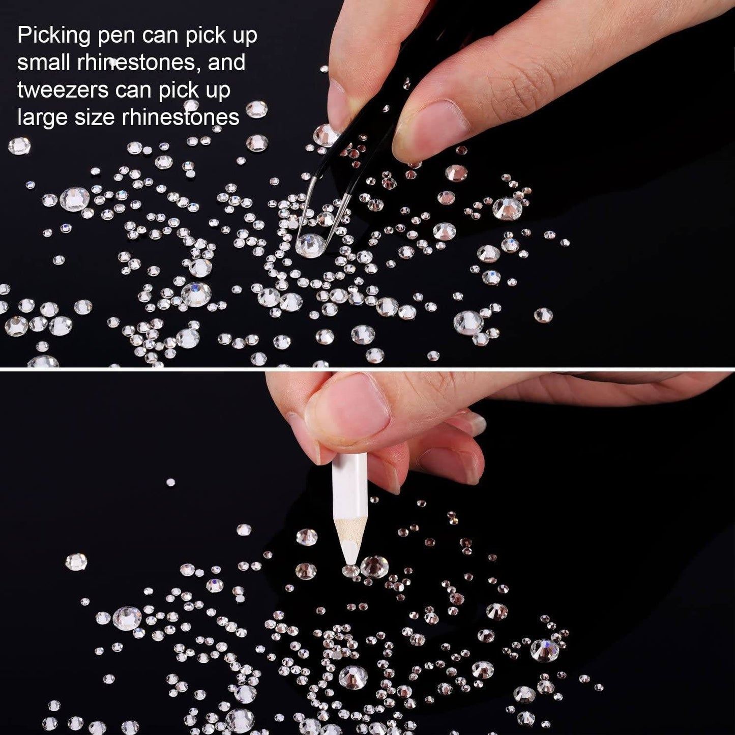 Pinza para aplicacion de cristales