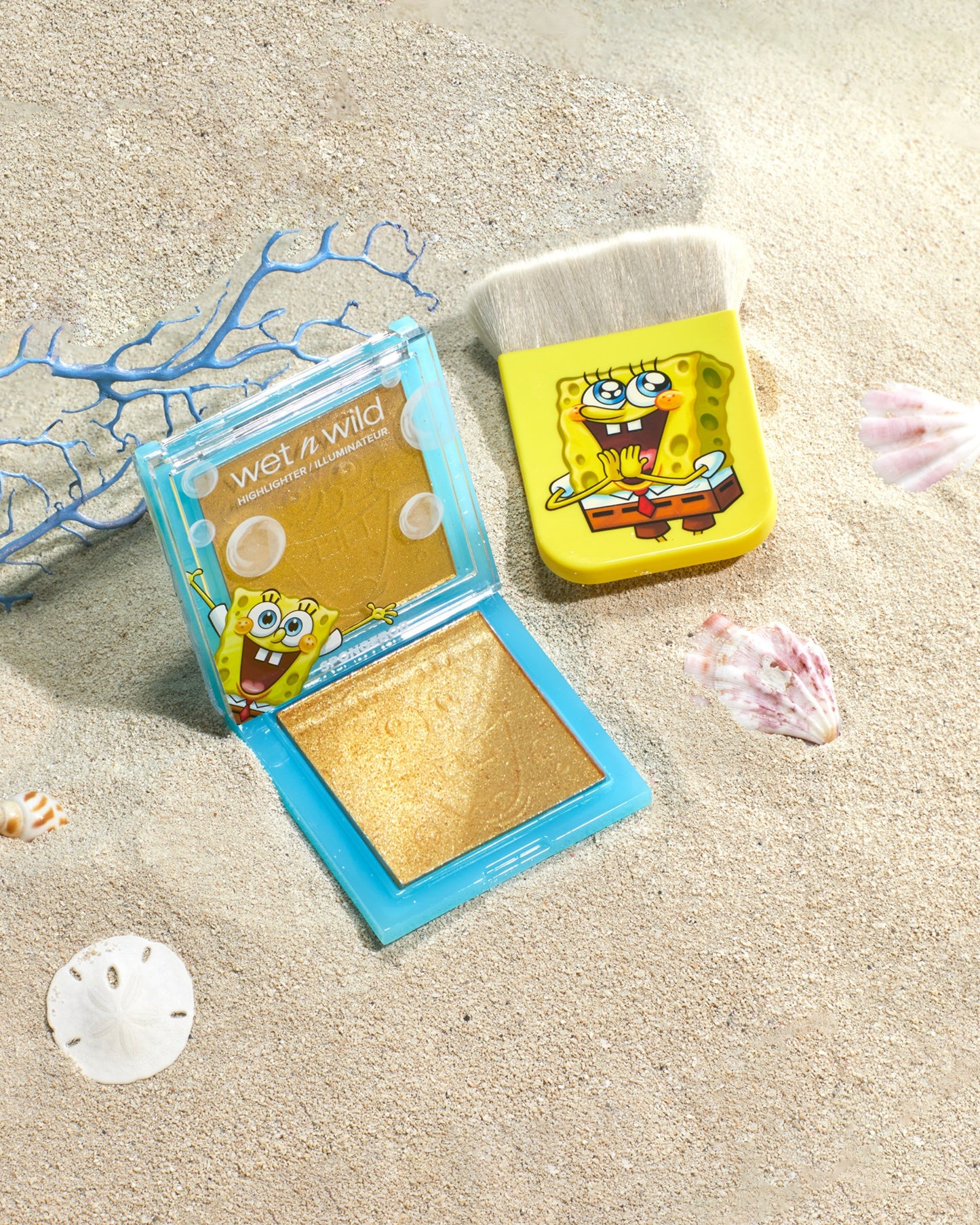 SpongeBob Flat Kabuki Brush (Brocha Kabuki Bob esponja)