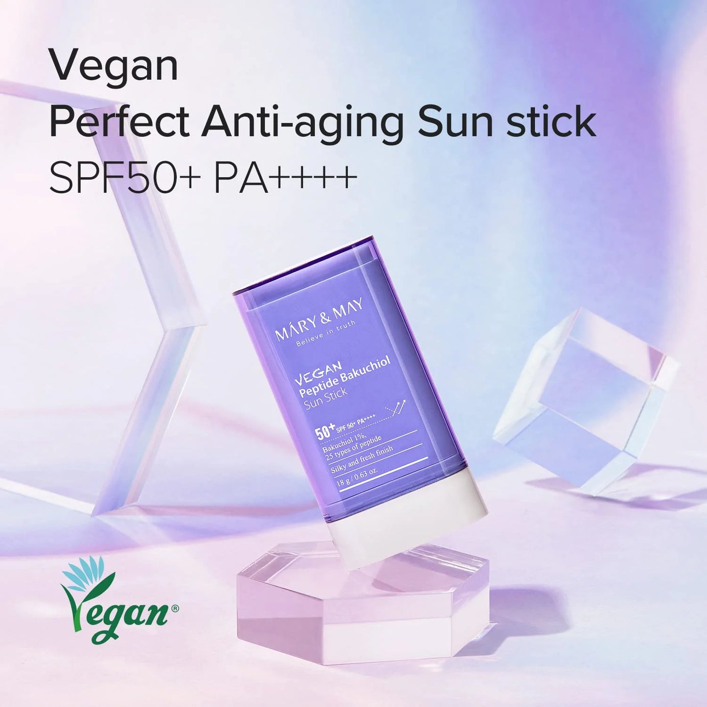 Vegan Peptide Bachuliol Sun stick SPF 50 (Bloqueador solar en barra)