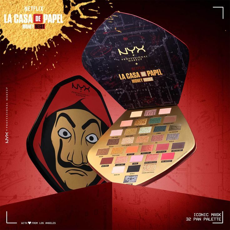 La Casa de Papel 32 Pan Mask Eyeshadow Palette