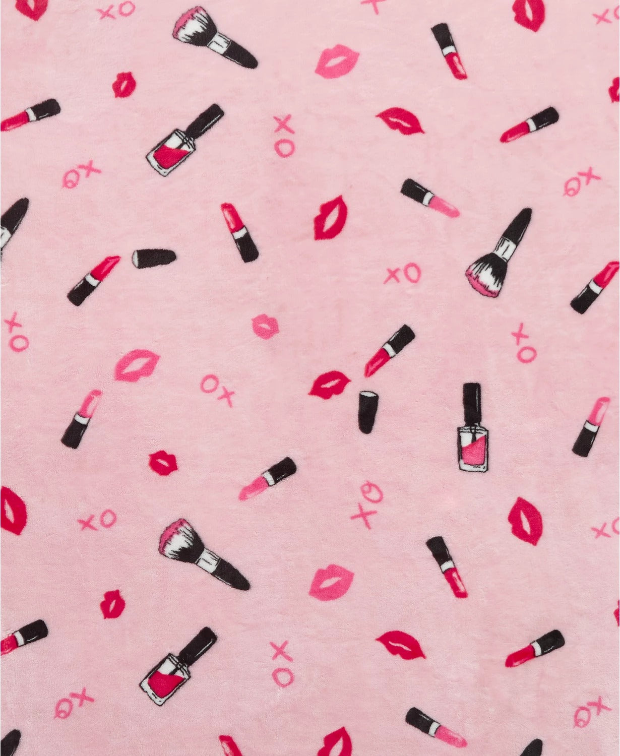 Manta de felpa estampada con maquillaje
