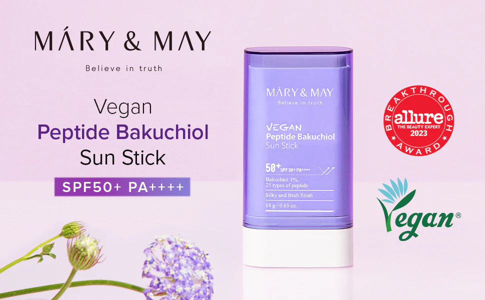Vegan Peptide Bachuliol Sun stick SPF 50 (Bloqueador solar en barra)