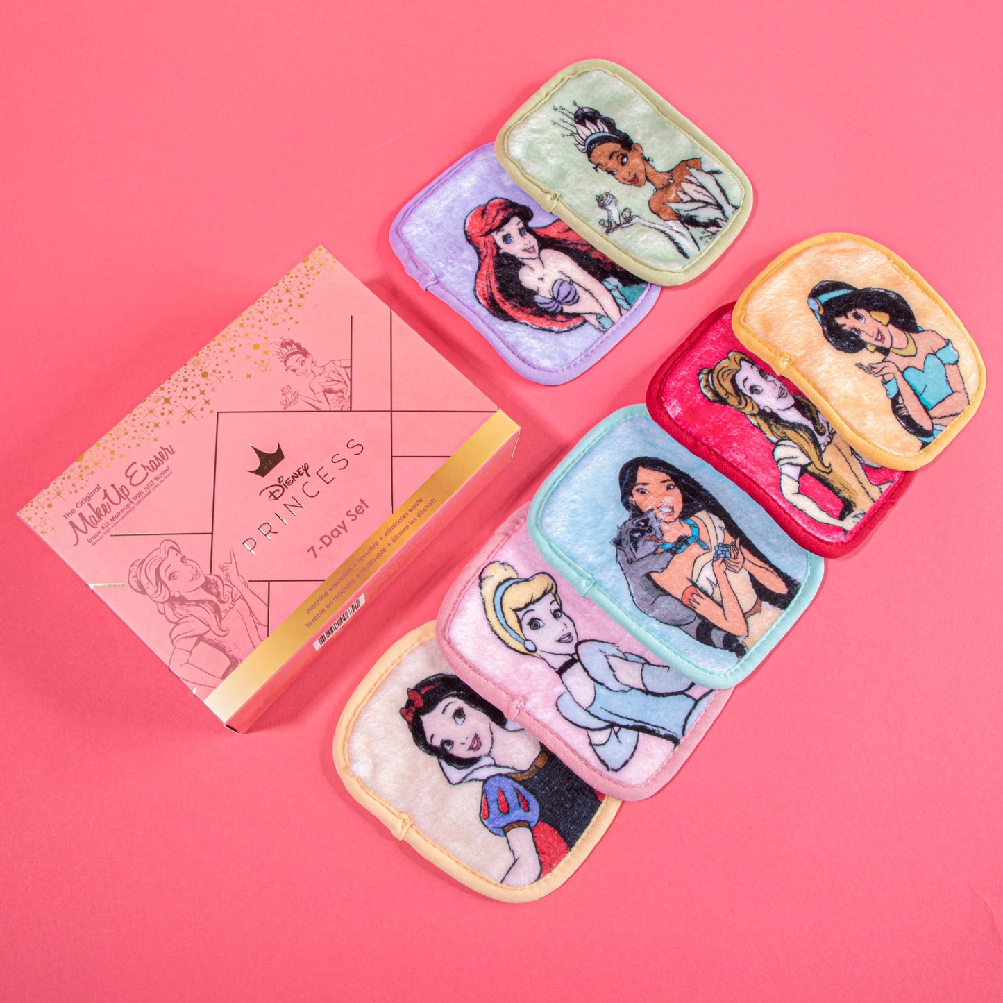 DISNEY Set de 7 toallitas desmaquillantes reusables