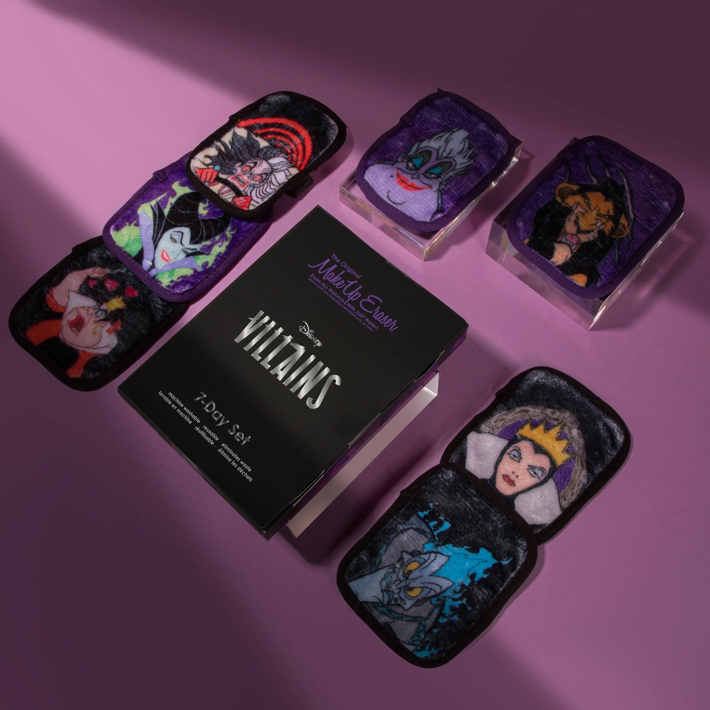 DISNEY Set de 7 toallitas desmaquillantes reusables
