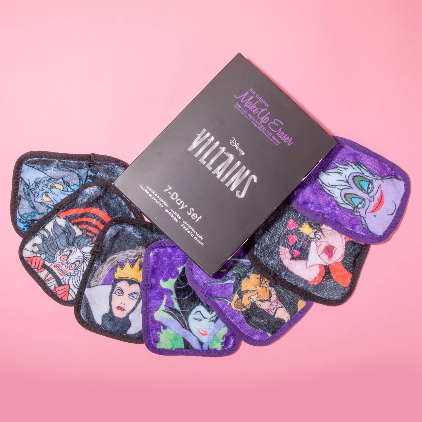 DISNEY Set de 7 toallitas desmaquillantes reusables