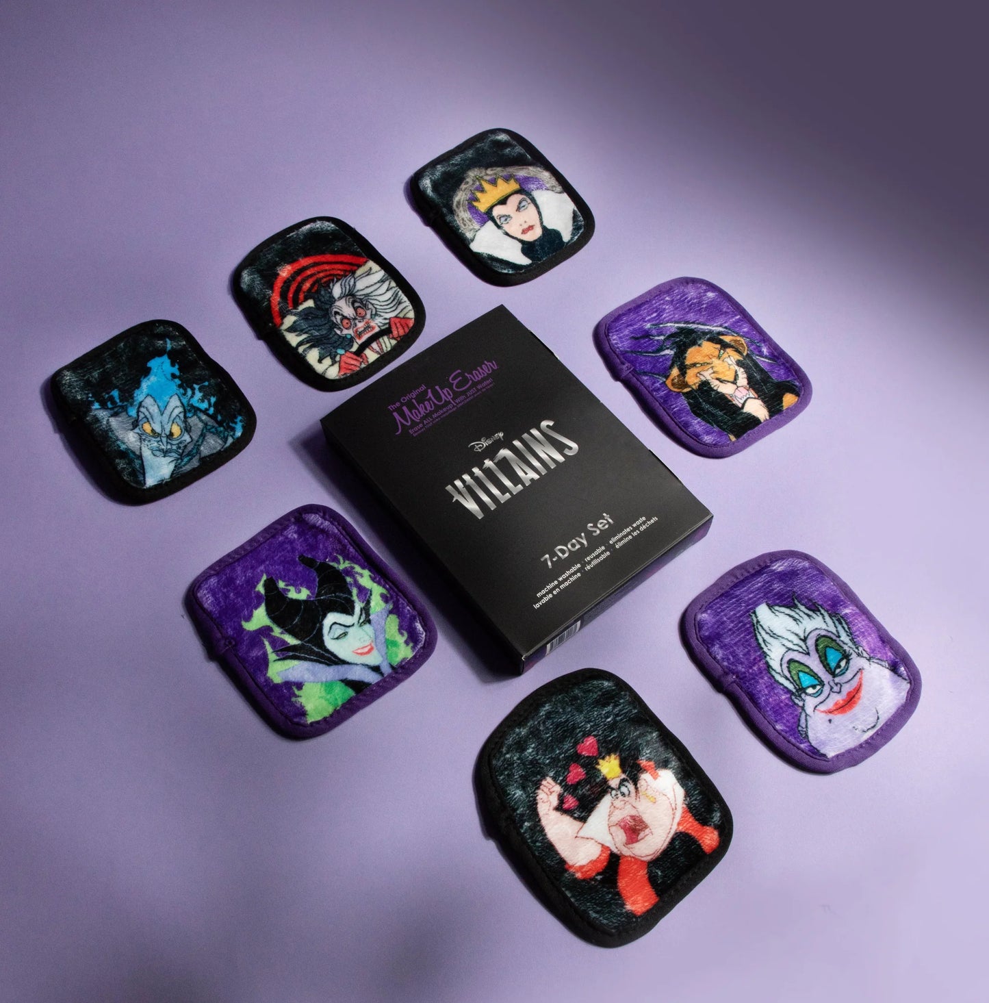 DISNEY Set de 7 toallitas desmaquillantes reusables