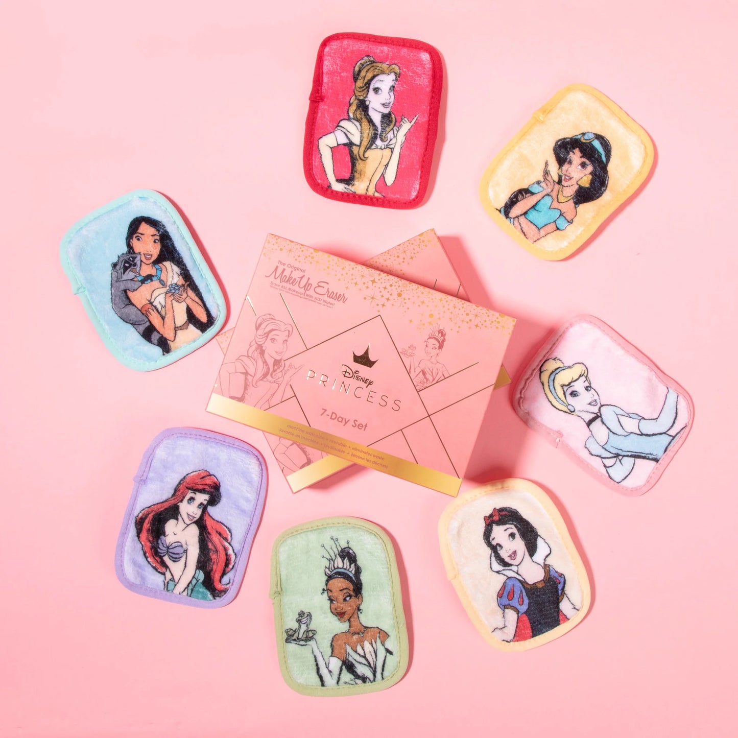 DISNEY Set de 7 toallitas desmaquillantes reusables