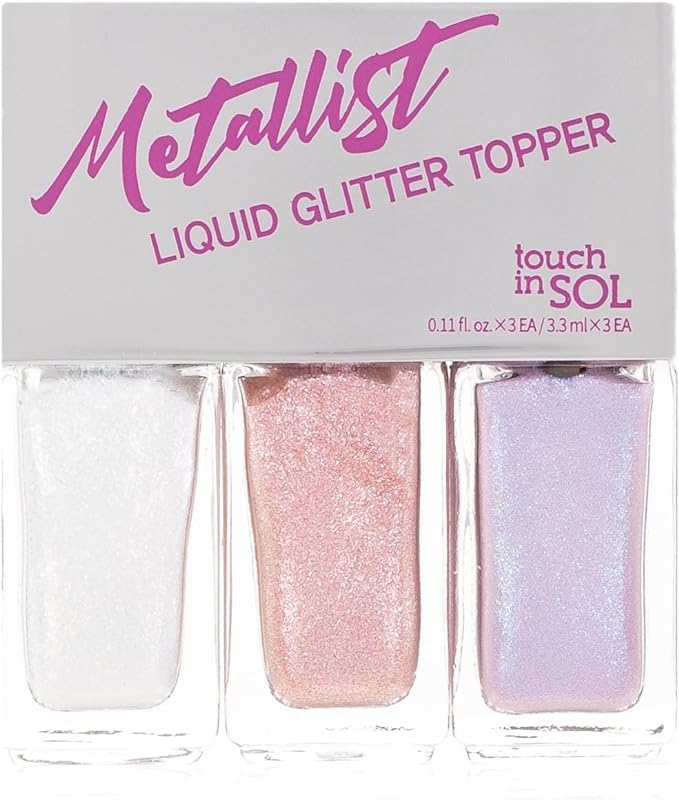 Metallist liquid glitter topper trio