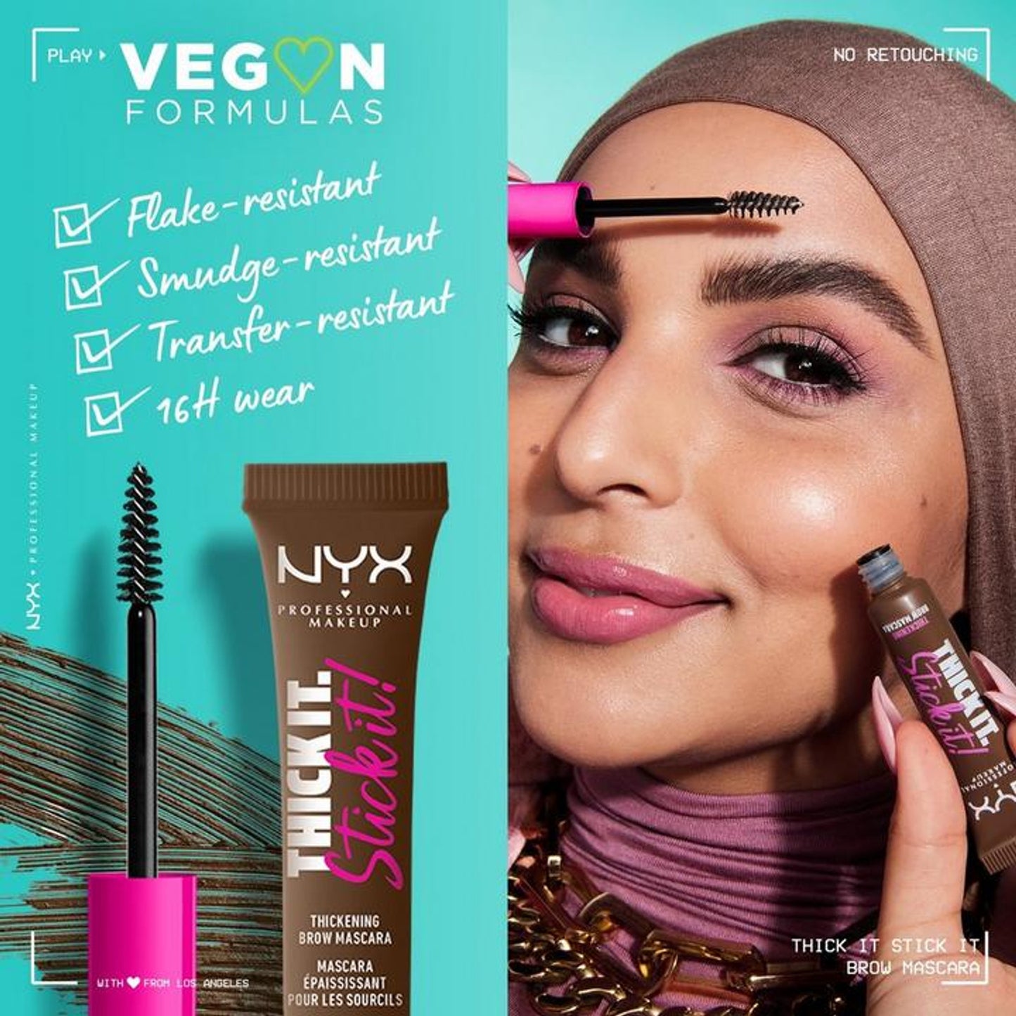 Thick it Stick it! Thickening Brow Gel Mascara -Brunette