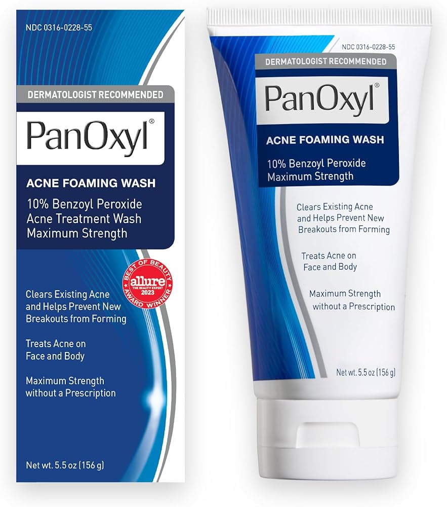 Acne Foaming Wash 10% Benzoyl Peroxide Maximum Strength -Limpiador anti acne
