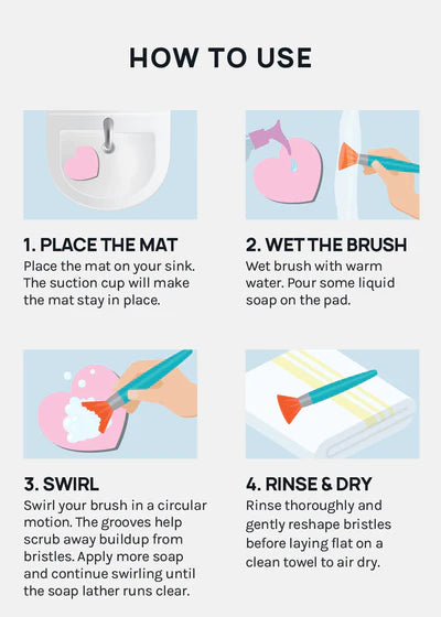 Tapete limpiador de silicon (Brush Cleaning Mat)