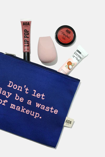 Cosmetiquera de tela color Canvas pouch