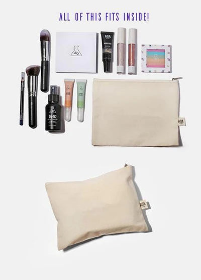 Cosmetiquera de tela color Canvas pouch