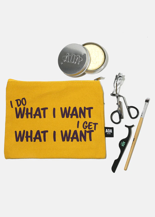 Cosmetiquera de tela color Canvas pouch