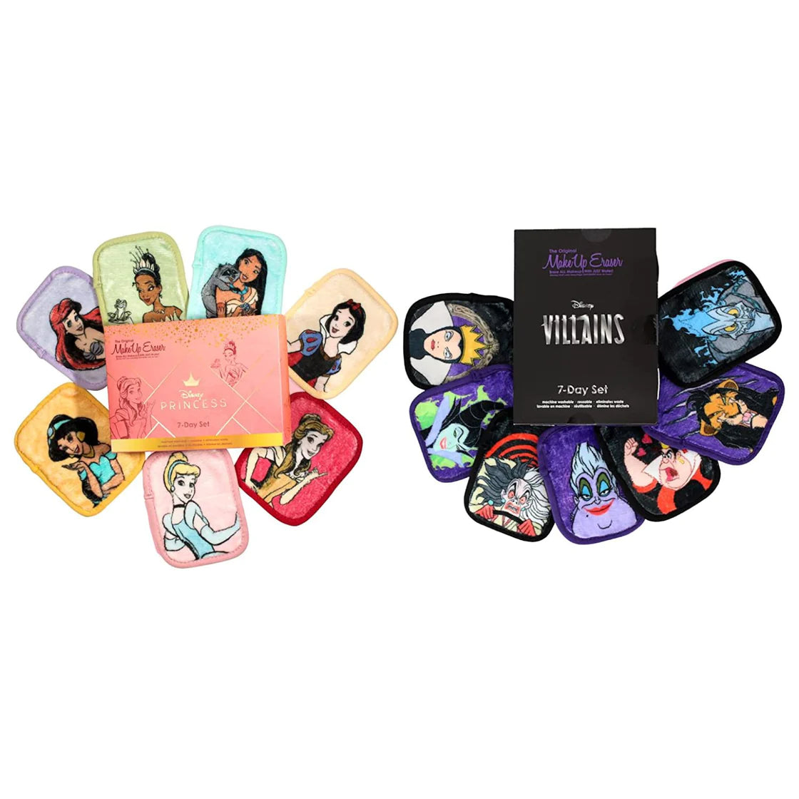 DISNEY Set de 7 toallitas desmaquillantes reusables