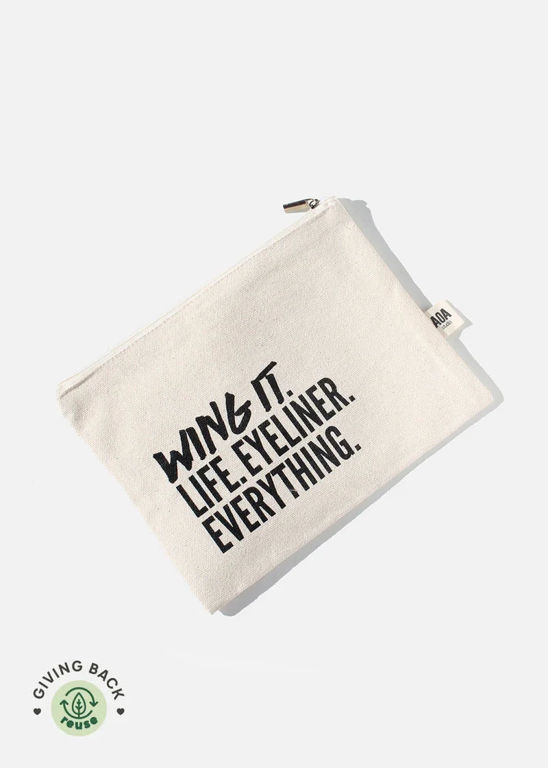 Cosmetiquera pequena de tela (Canvas pouch)