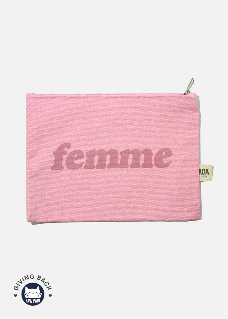 Cosmetiquera de tela color Canvas pouch