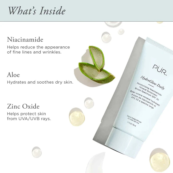 HydroGlow Daily Moisturizing Niacinamide Mineral Sunscreen SPF 30