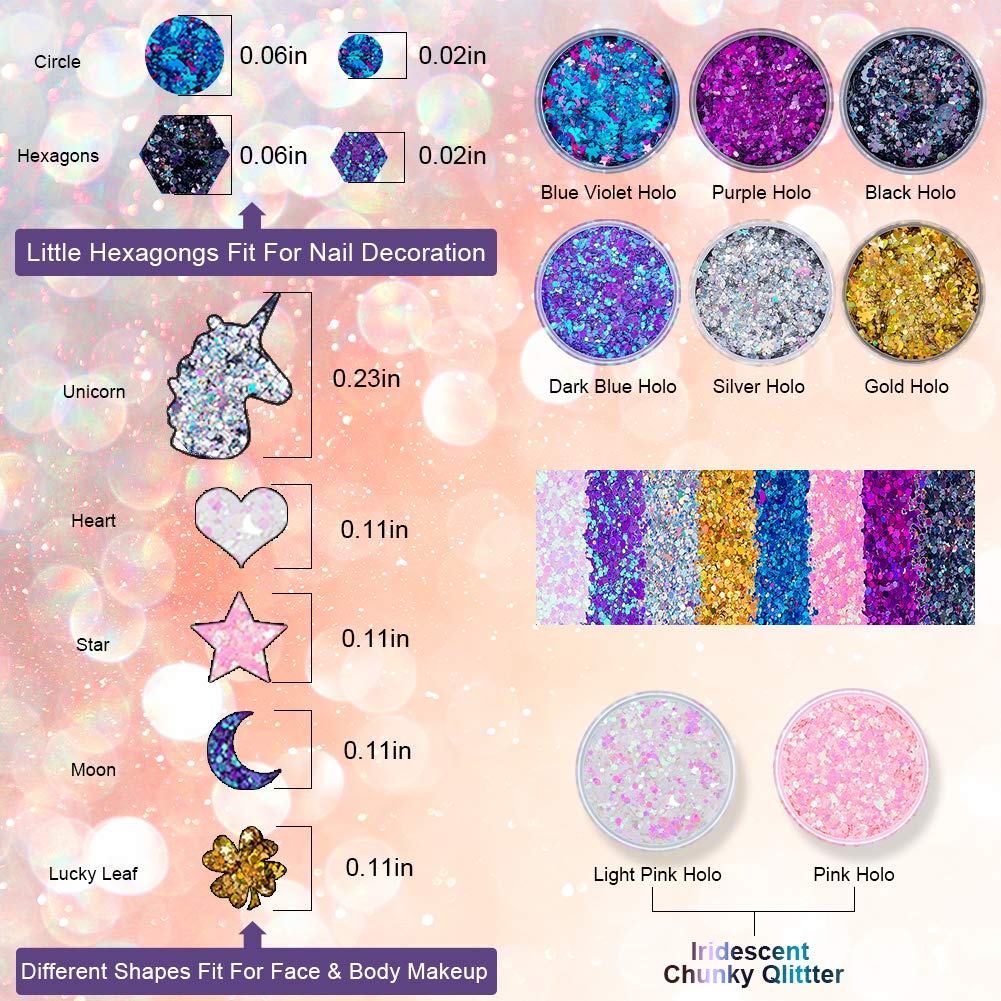 Set de glitter y adhesivo