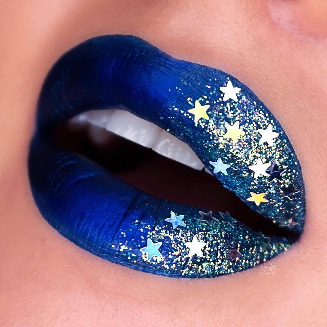 Bálsamo labial -Star lip balm and glitter