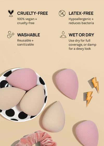 Esponjas A+: Mochi Wonder Blender Teardrop- Paquete de 6