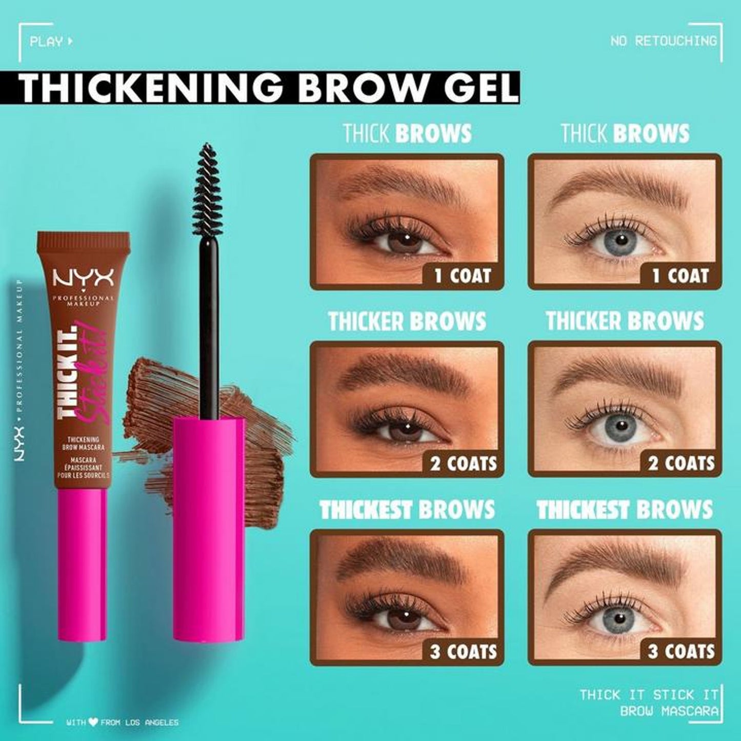 Thick it Stick it! Thickening Brow Gel Mascara -Brunette