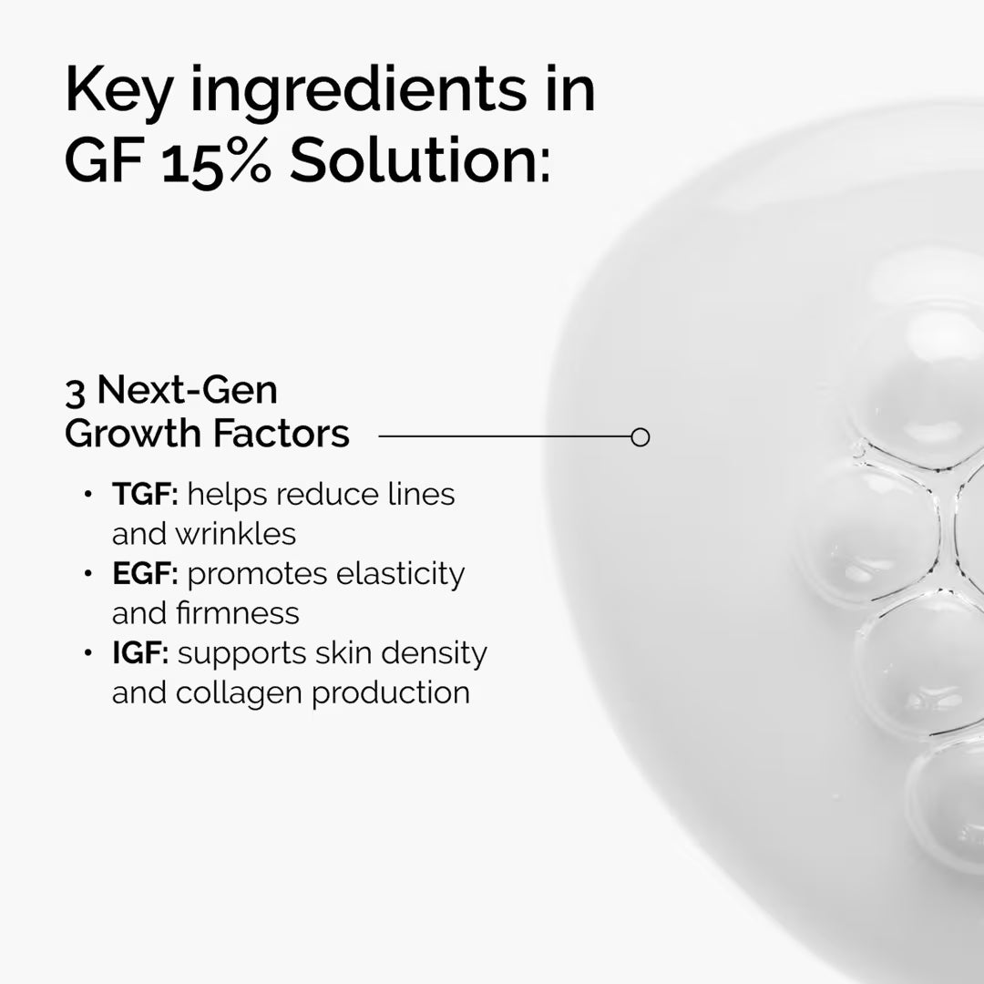 Growth Factors 15% Serum for Visible Skin Repair and Wrinkles (Suero con factores de crecimiento)