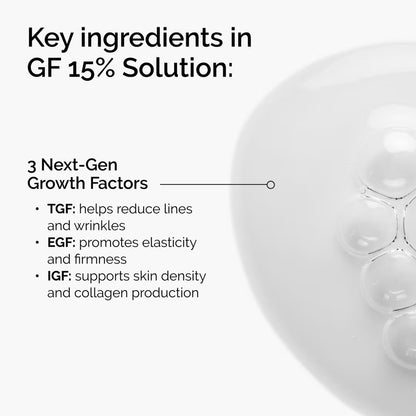 Growth Factors 15% Serum for Visible Skin Repair and Wrinkles (Suero con factores de crecimiento)