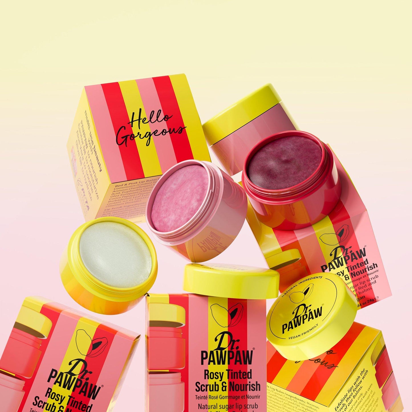 Rosy Tinted Scrub & Nourish Stacker (Set apilable exfoliante y nutritivo)