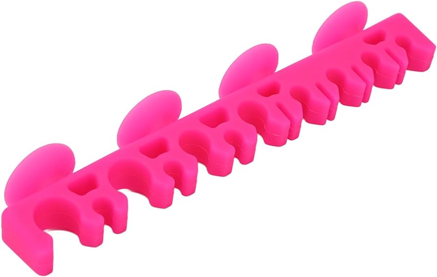 Suction-cup makeup brush organizer -Magenta