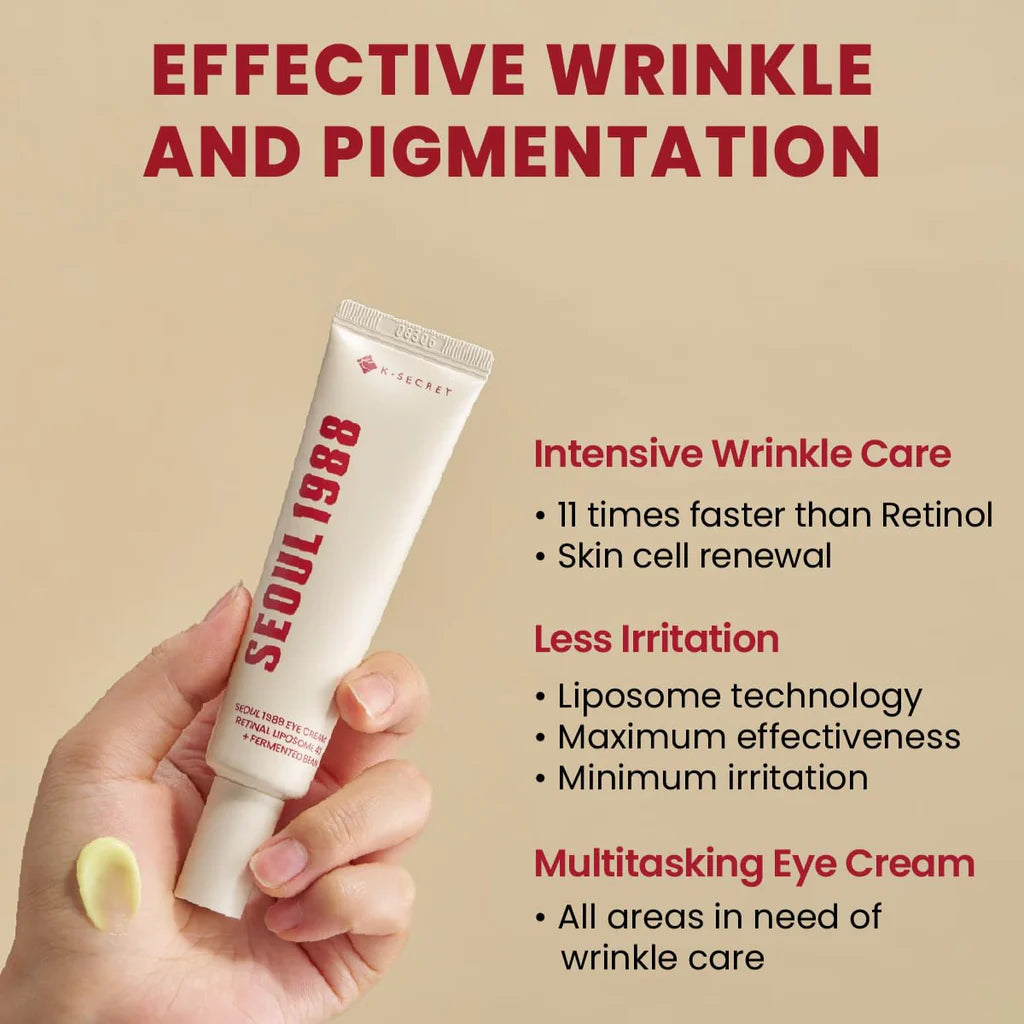 SEOUL 1988 Crema para el contorno de ojos: Retinal en liposomas 4% + Soja fermentada