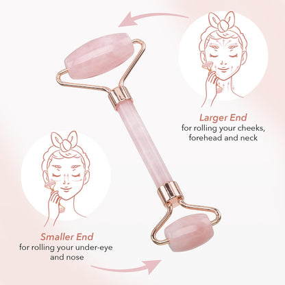 Rose quartz roller