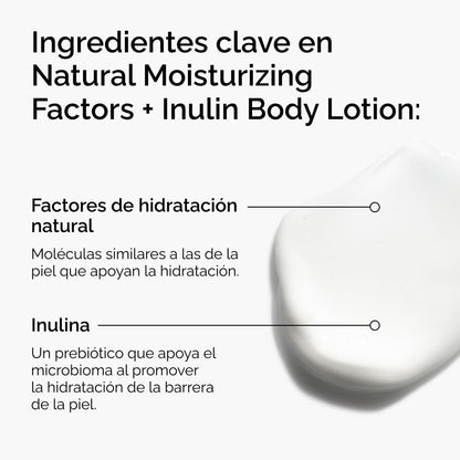 Natural moisturizing factors + inluin body lotion (loción para el cuerpo con inluina)
