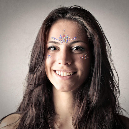Face Jewels Luminous  Stickers -Cristales