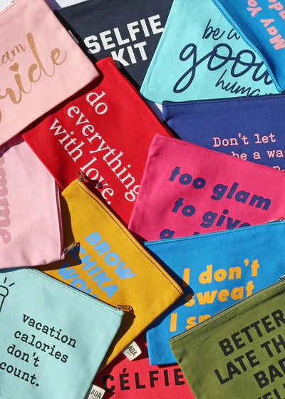 Cosmetiquera de tela color Canvas pouch