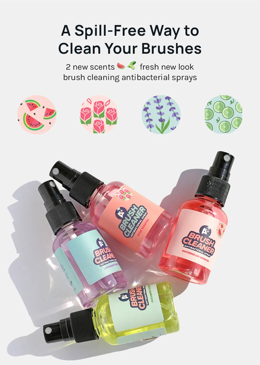Spray de limpiador de brochas