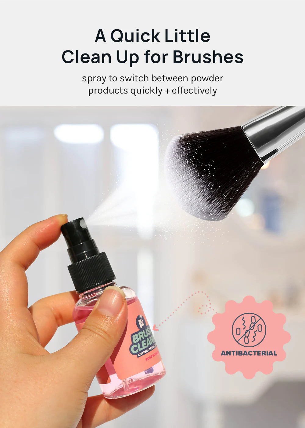 Spray de limpiador de brochas