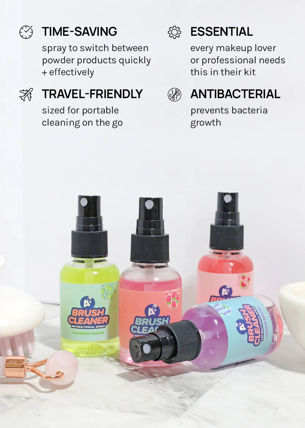 Spray de limpiador de brochas