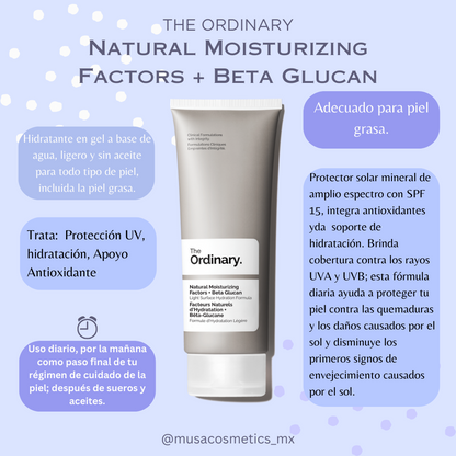 Natural Moisturizing Factors + Beta Glucan (Gel hidratante)