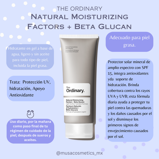 Natural Moisturizing Factors + Beta Glucan (Gel hidratante)