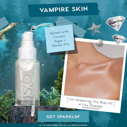 Mini shimmering dry oil