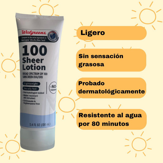 Sheer lotion SPF100 Bloqueador -100 ml