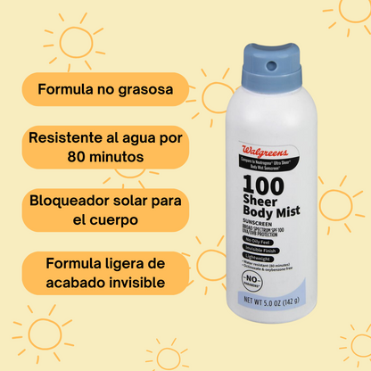 SPF 100 Sheer Body Mist Sunscreen