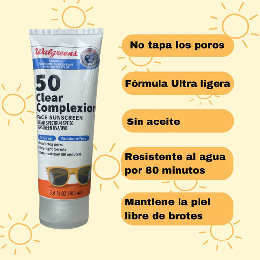 Clear complexion SPF50 Bloqueador -100 ml