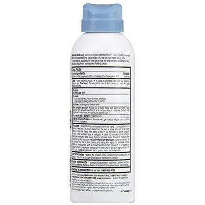 SPF 100 Sheer Body Mist Sunscreen