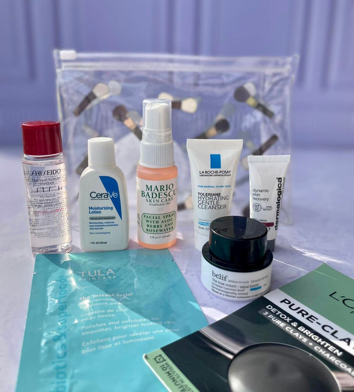 Set minis de basicos de skin care (cosmetiquera brochas)