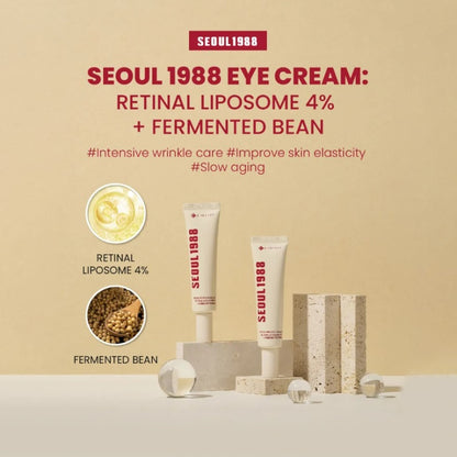 SEOUL 1988 Crema para el contorno de ojos: Retinal en liposomas 4% + Soja fermentada