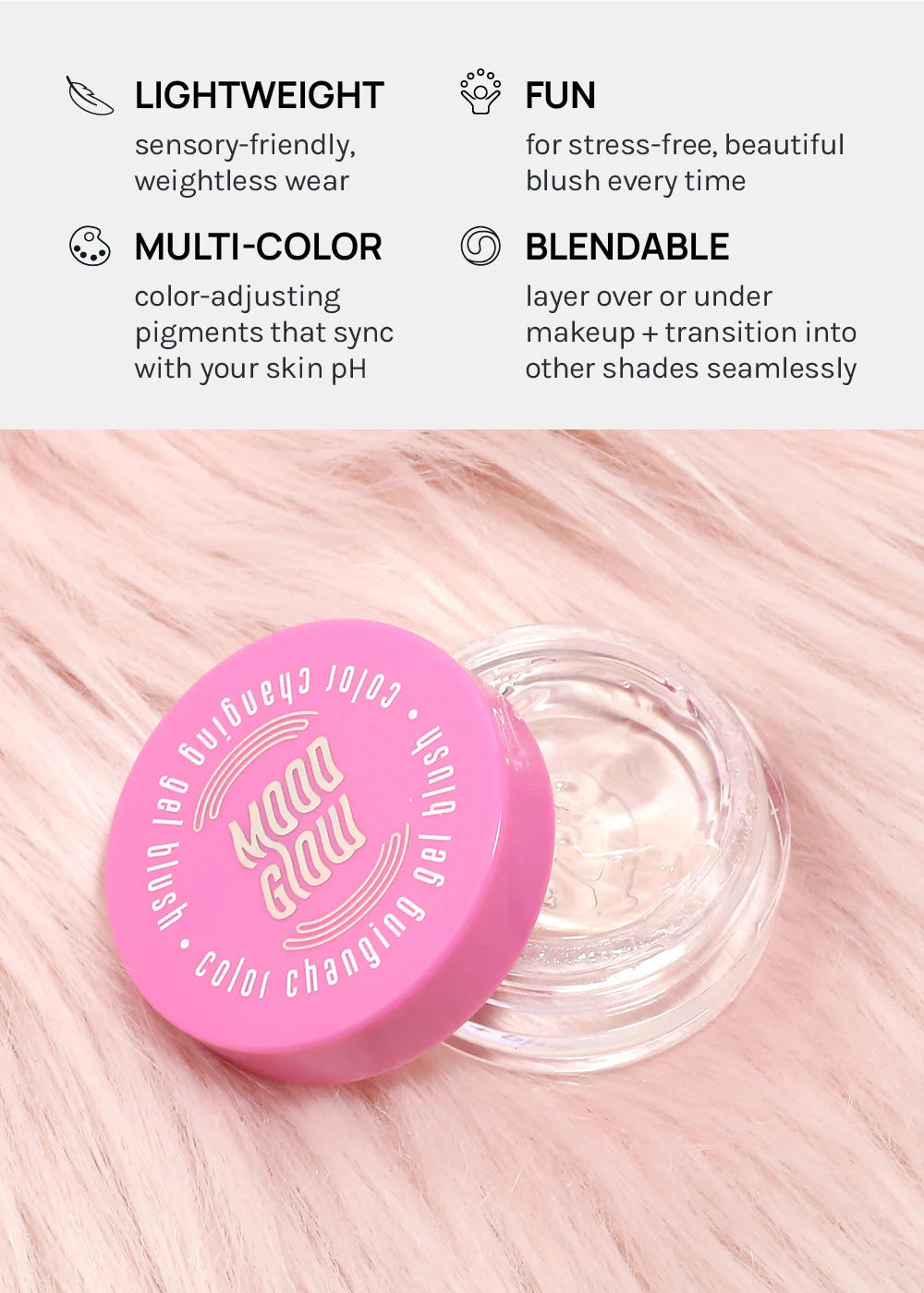 Rubor en gel Mood Glow que cambia de color