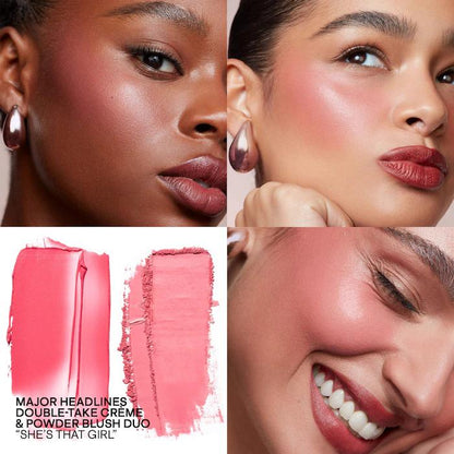 Mini Major Headlines Double-Take Crème & Powder Blush Duo (rubor mini)