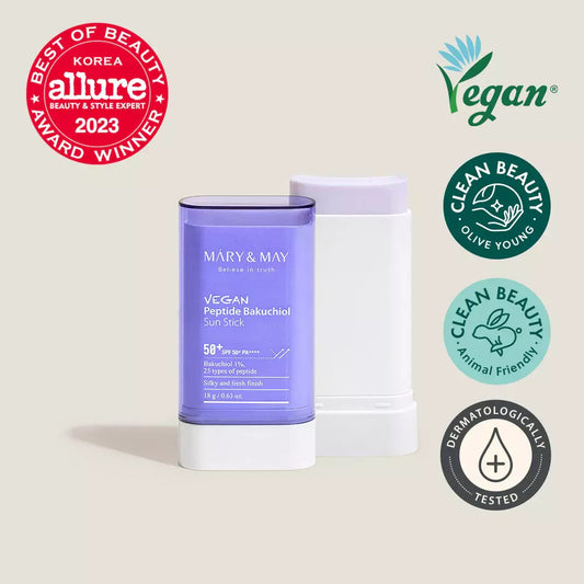 Vegan Peptide Bachuliol Sun stick SPF 50  (Bloqueador solar en barra)